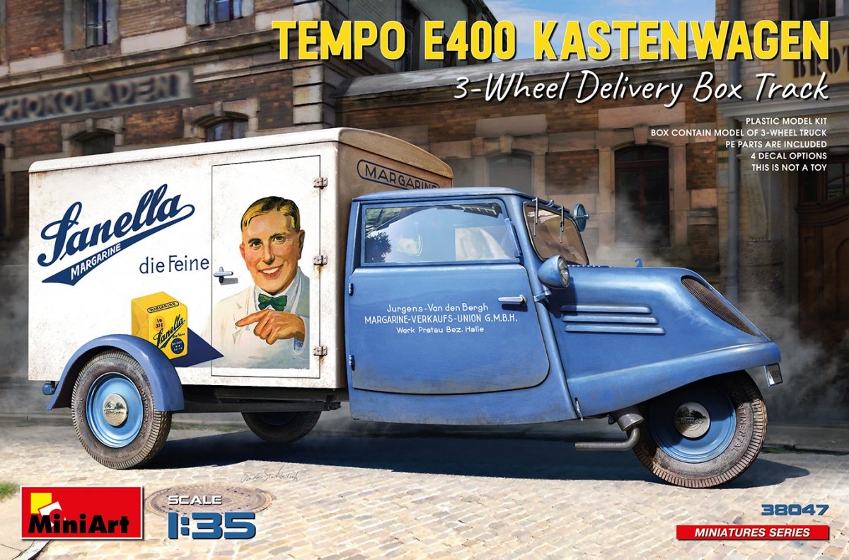 MiniArt 38047 TEMPO E400 KASTENWAGEN CAMION DE LIVRAISON À 3 ROUES SUR VOIE 1/35 