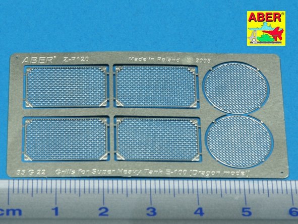 Aber 35G22 Grilles pour char super lourd allemand E-100 (1/35) – image 2