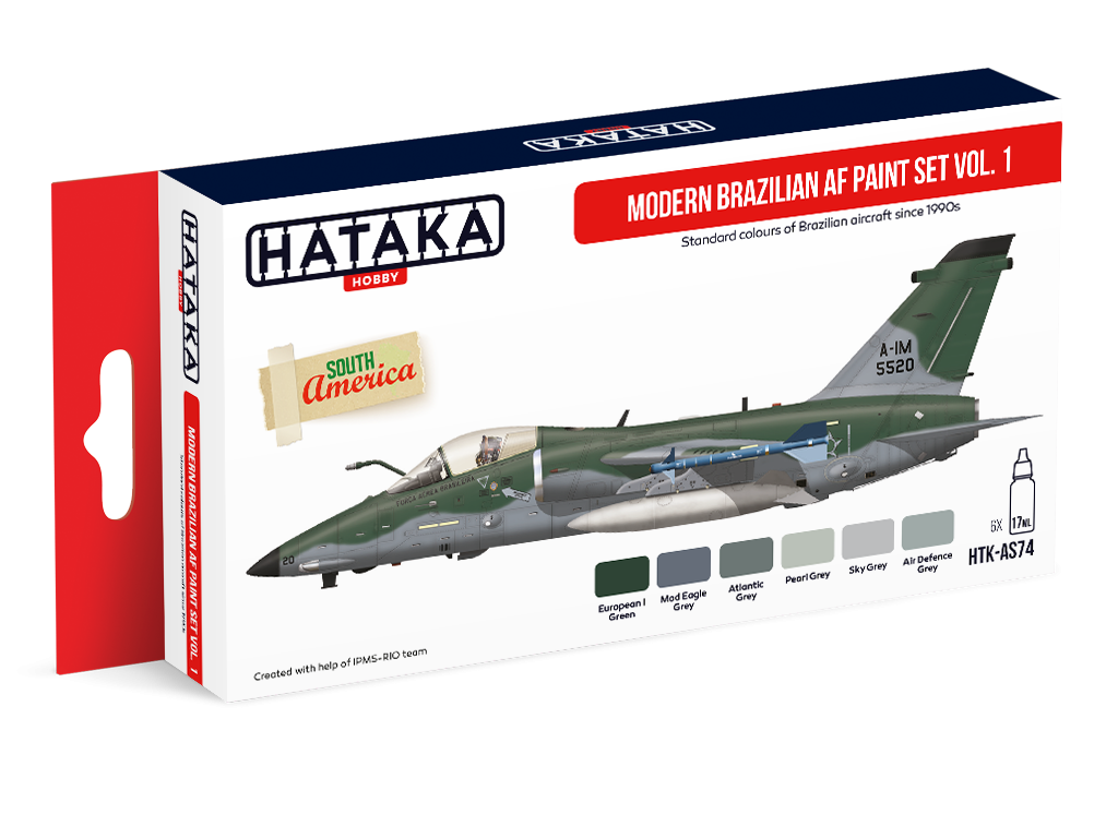Hataka HTK-AS74 Ensemble de peinture AF brésilien moderne vol. 1 (6x17ml)