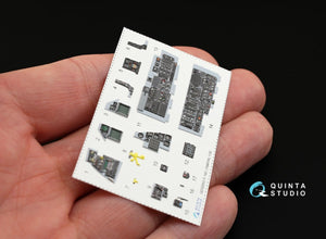Intérieur imprimé en 3D et coloré sur papier décalcomanie Quinta Studio QD32003 F-16C (pour maquette Tamiya) 1/32  – image 3