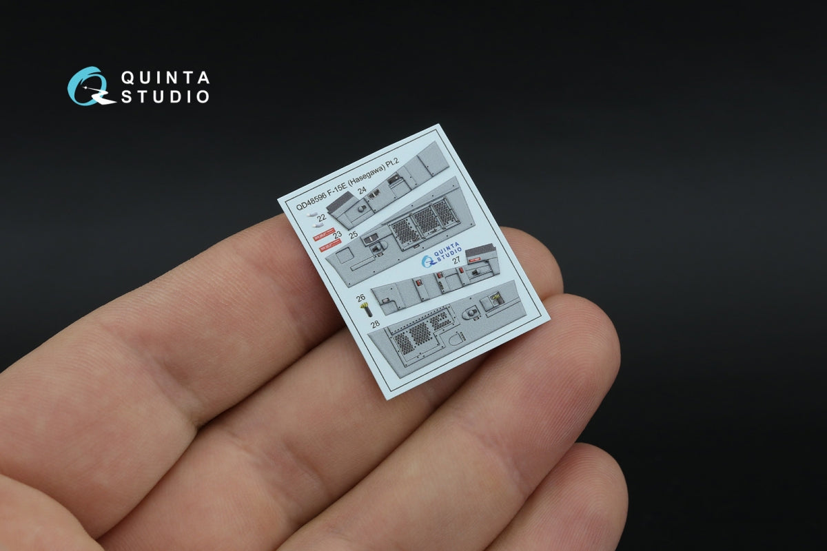 Intérieur imprimé en 3D et coloré sur papier décalcomanie Quinta Studio QD48596 F-15E (Hasegawa) 1/48 – immagine 2