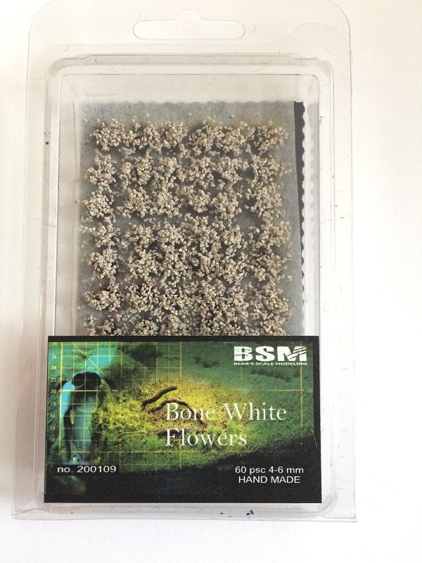 Bear&amp;#39;s Scale Modeling 200109 Fleurs blanches os 4-6 mm (60 pièces)
