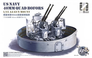 Maquette Zimi ZM53001S Affût quadruple de canon antiaérien Bofors de 40 mm de l&amp;#39;US Navy - Édition limitée au 1/35