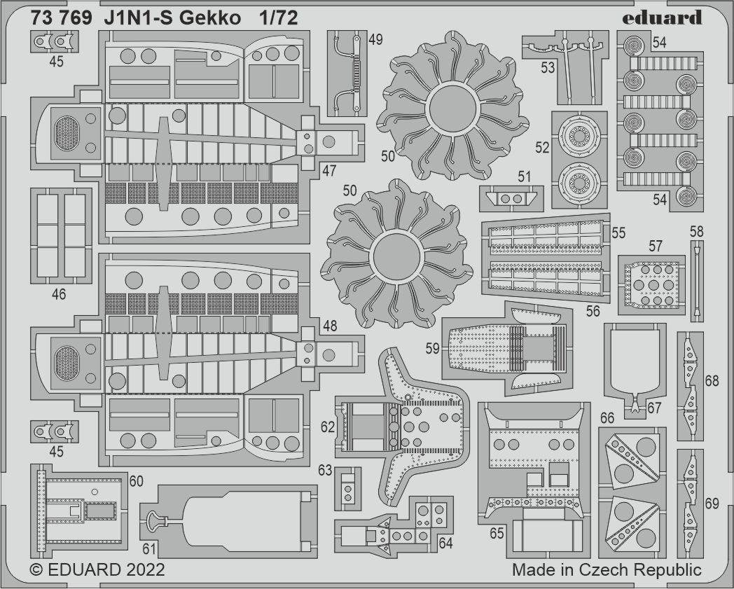 Eduard 73769 J1N1-S Gekko FUJIMI / HOBBY 2000 1/72 – image 2