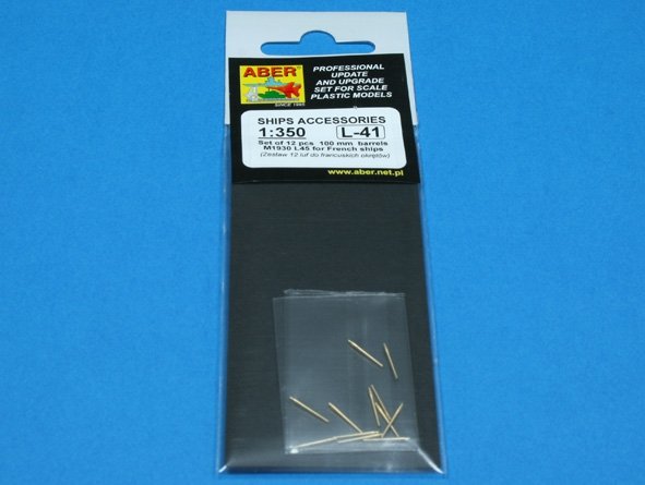Aber 350L-41 Ensemble de 12 canons de 100 mm M1930 L45 pour navires français (1/350) – Bild 6