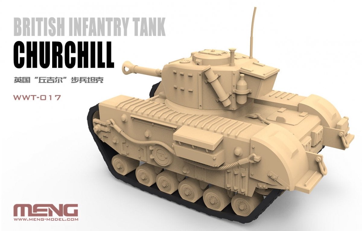 Modèle Meng WWT-017 World War Toons Churchill Char d&amp;#39;infanterie britannique – image 3