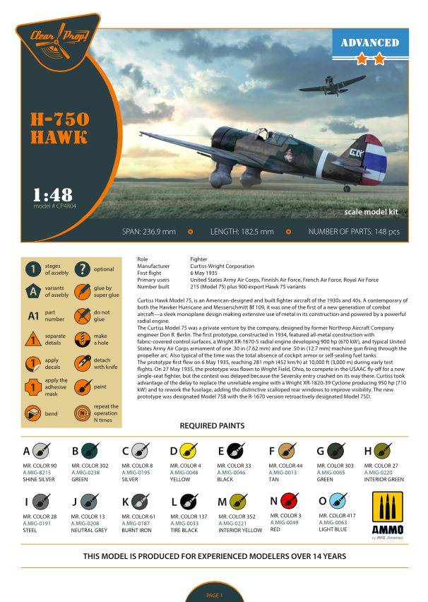 Hélice transparente ! Kit avancé CP4804 H-75N Hawk 1/48 – immagine 28