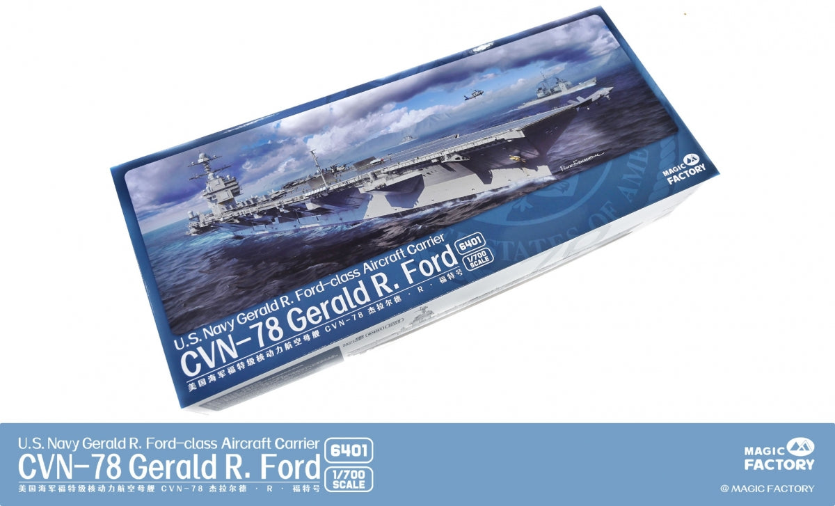 Magic Factory 6401 USS Gerald R. Ford (CVN-78) - Porte-avions de classe Gerald R. Ford de l'US Navy, échelle 1/700