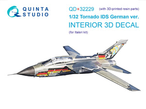 Intérieur imprimé en 3D et coloré sur papier décalcomanie (Italeri) de la Quinta Studio QD+32229 Tornado IDS (avec pièces en résine imprimées en 3D) à l&amp;#39;échelle 1/32