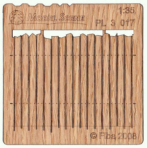 Maquette PL3-017 Clôture en bois type 17 Clôture en bois 1/35