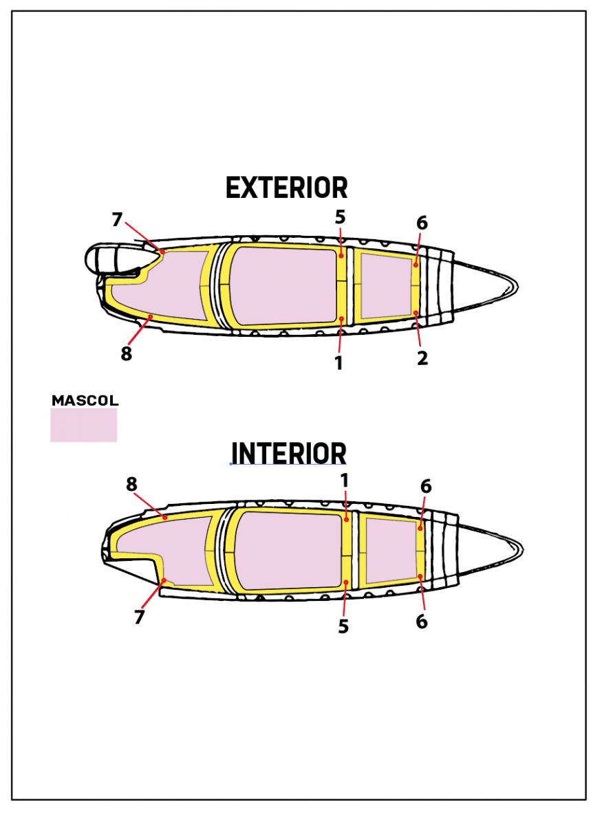 Masque de peinture double face ASK M48001 Su-33 Flanker D pour Minibase 1/48 – imagen 2