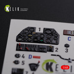 Décalcomanies 3D intérieures KELIK K48086 P-40N pour maquette Academy au 1/48 – immagine 2