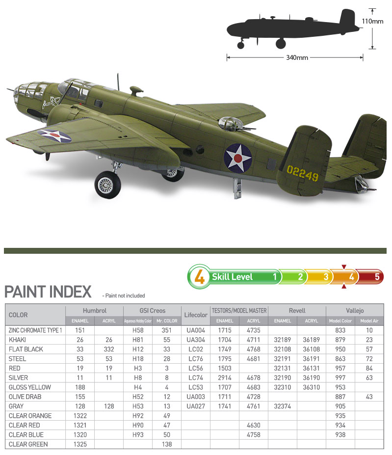 Academy 12336 USAAF B-25B LA BATAILLE DE MIDWAY 80e ANNIVERSAIRE 1/48 – immagine 6