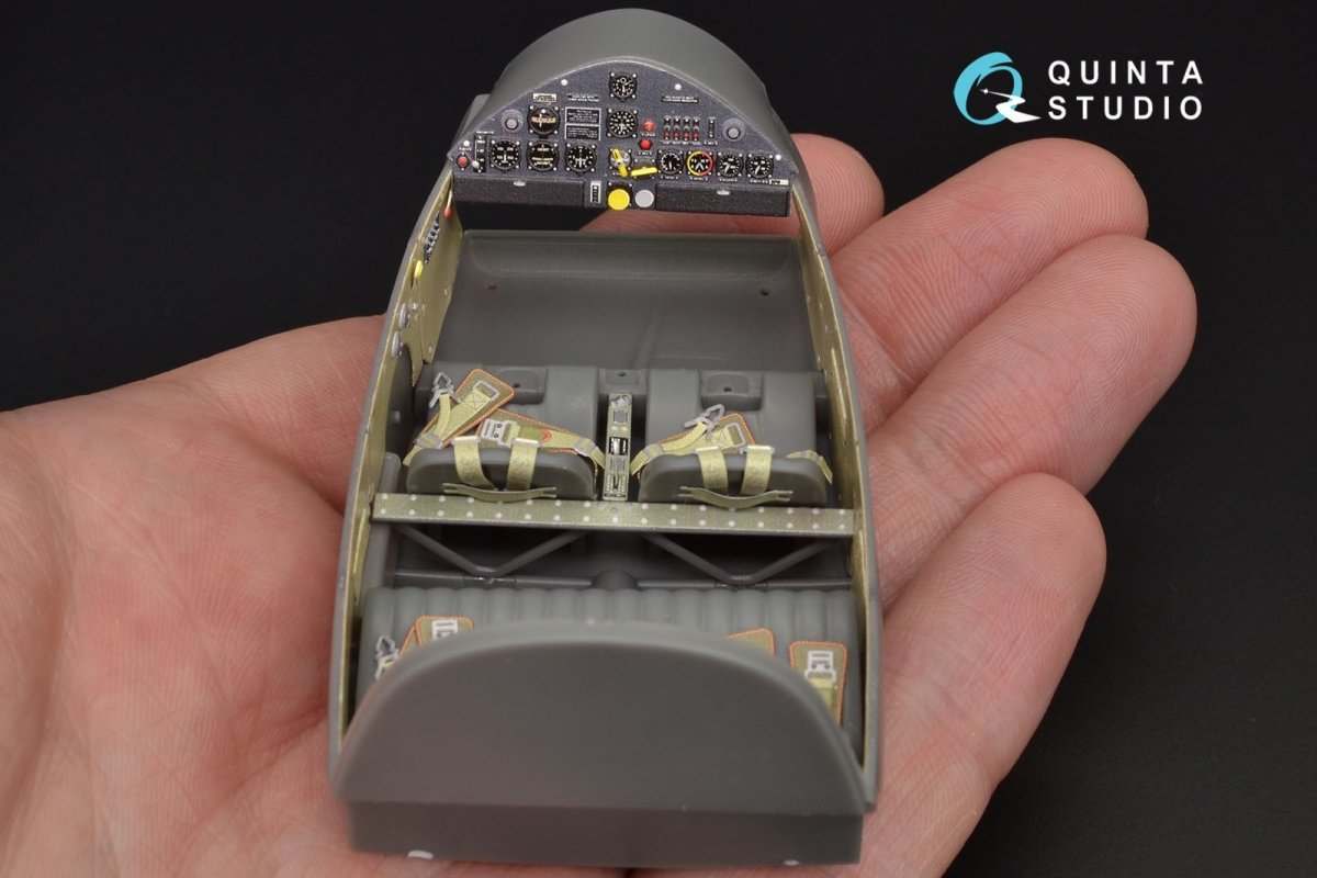 Intérieur imprimé en 3D et coloré sur papier décalcomanie Quinta Studio QD32028 Bf 108 (pour kit Eduard) 1/32 – immagine 6