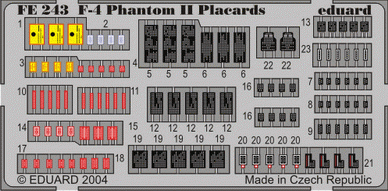 Plaques Eduard FE243 F-4 1/48