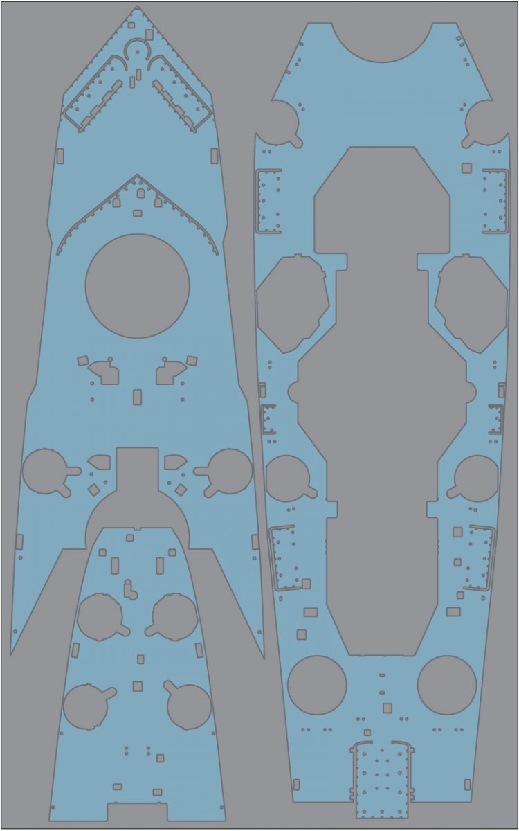 Pontos 35022WD1 Ensemble de pont en bois Richelieu de la Marine française (1/350)