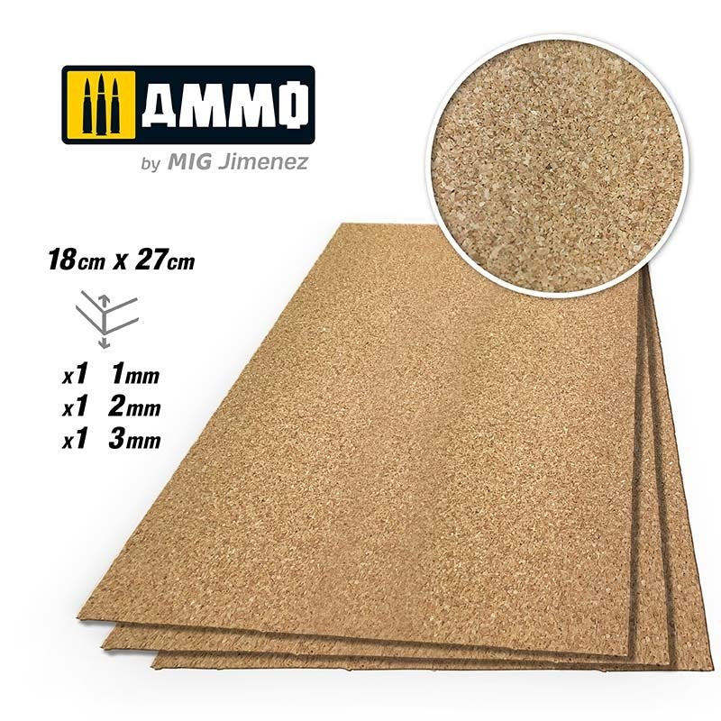 Munitions Mig Jimenez 8838 Create Cork Fine Grain MIX 1/2/3 mm 