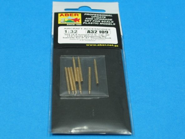 Aber A32109 Ensemble de 8 canons tournés de calibre .50 (12,7 mm) US Browning M2 pour P-47 Thunderbolt (1/32) – Bild 5