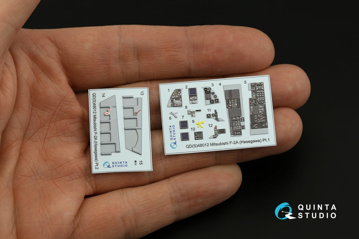 Intérieur coloré imprimé en 3D sur papier décalcomanie Quinta Studio QDS-48012 Mitsubishi F-2A (Hasegawa) (petite version) 1/48 – image 3