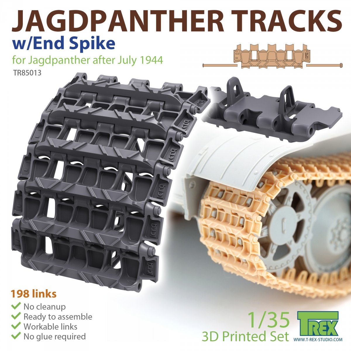 T-Rex Studio TR85013 Chenilles Jagdpanther avec pointe d&amp;#39;extrémité 1/35