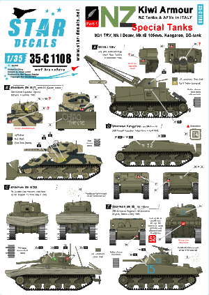 Star Decals 35-C1108 Kiwi Armor 1 - Chars spéciaux 1/35