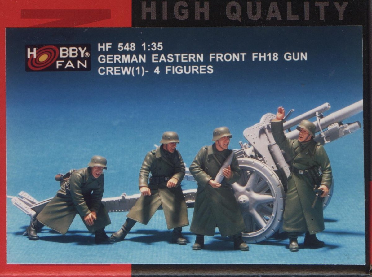 Hobby Fan HF548 ÉQUIPAGE ALLEMAND DU FRONT DE L&amp;#39;EST (I) - 4 FIGURINES 1/35 – immagine 2