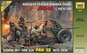 Zvezda 3610 Canon antichar allemand PAK-36 (3,7 cm) avec équipage (1/35)