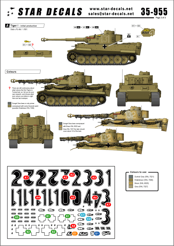 Star Decals 35-955 Afrika Tigers 2 1/35 – zdjęcie 2