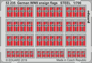 Eduard 53235 Drapeaux allemands de la Seconde Guerre mondiale, acier, échelle 1/700