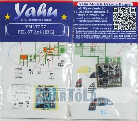 Yahu YML7207 PZL 37 Orignal 1/72