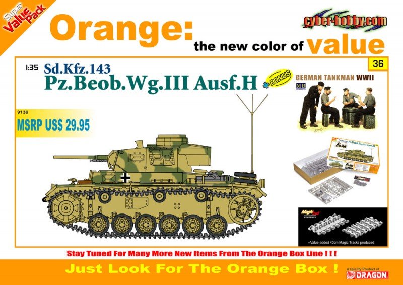 Cyber ​​​​Hobby 9136 Pz.Beob.Wg.III Ausf.H (1/35)