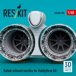 RESKIT RSU48-0596 Rafale exhaust nozzles for HobbyBoss kit (3D Printed) 1/48