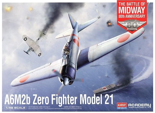 Maquette Academy 12352 Mitsubishi A6M2b Zero Fighter, échelle 21, au 1/48