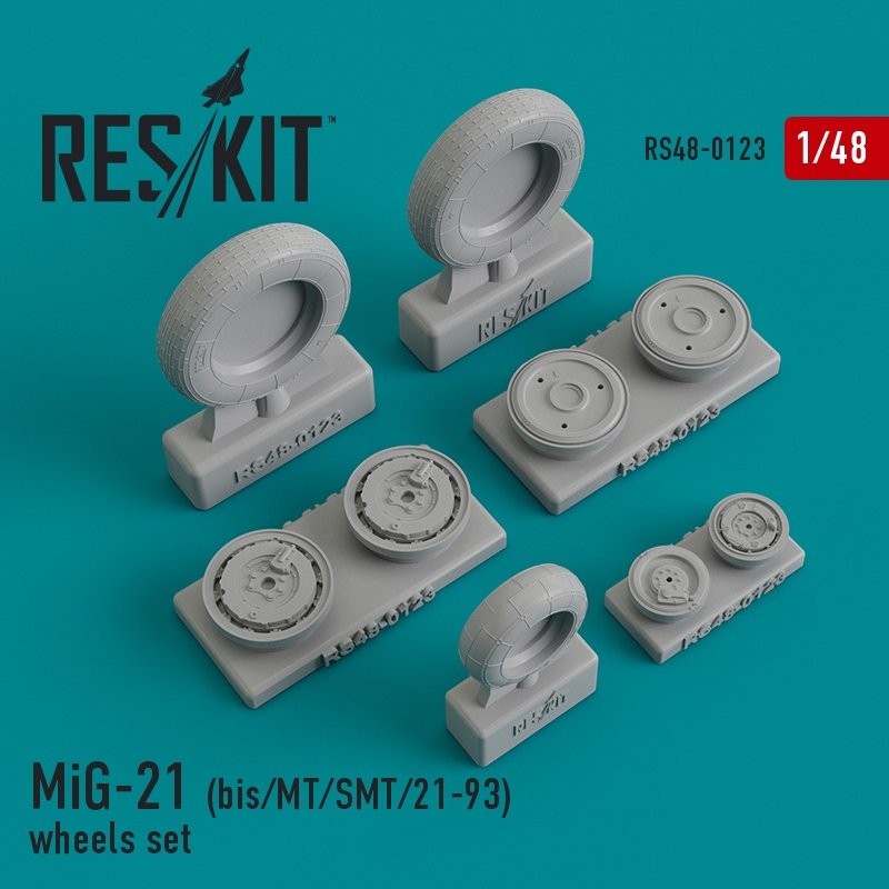 RESKIT RS48-0123 MiG-21 (bis/MT/SMT/21-93) jeu de roues 1/48