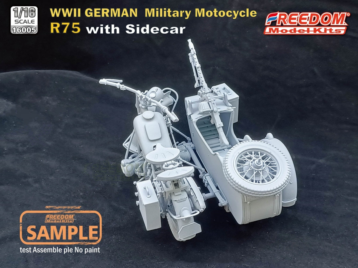 Freedom 16005 R75 avec side-car, moto allemande de la Seconde Guerre mondiale, échelle 1/16 – image 8
