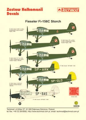 Techmod 32036 - Fieseler Fi 156C Storch 1/32 – zdjęcie 2
