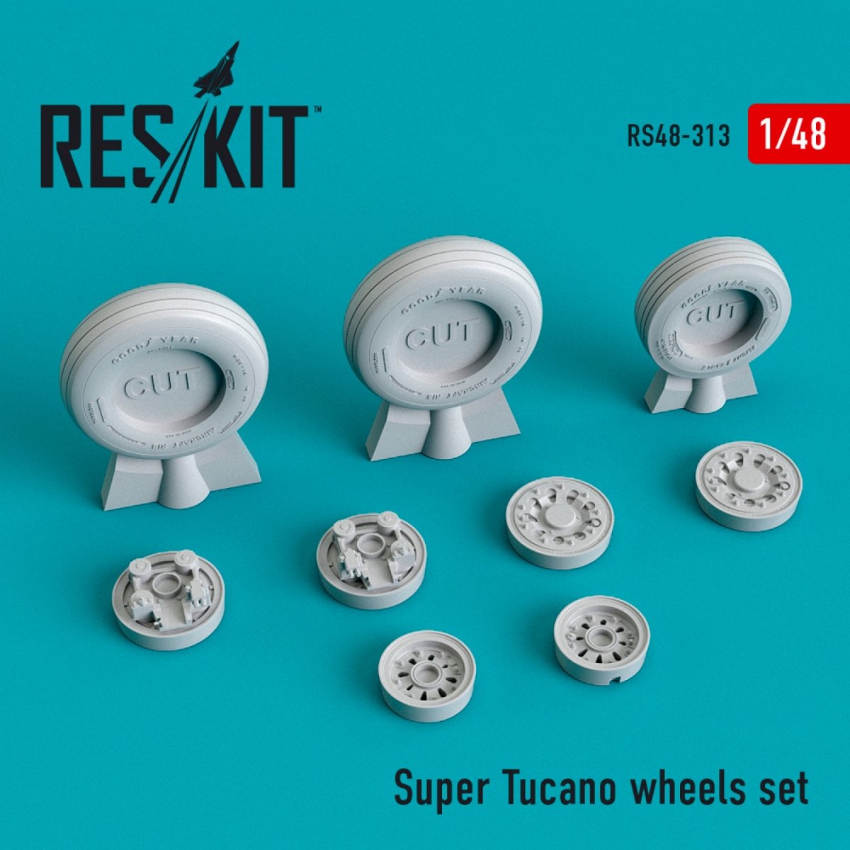 RESKIT RS48-0313 SUPER TUCANO ENSEMBLE DE ROUES 1/48