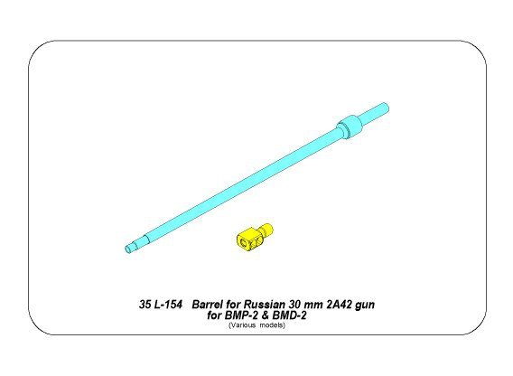Canon Aber 35L-154 pour canon russe 30 mm 2A42 pour BMP-2 et BMD-2 (1/35) – imagen 11
