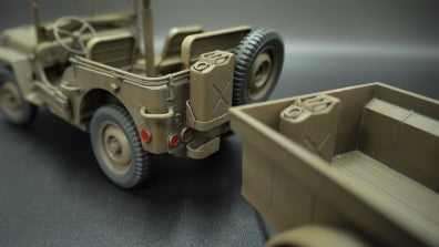 Fine Molds 82002 U.S. Army 1/4-ton 4x4 Truck w/ Trailer 1/20