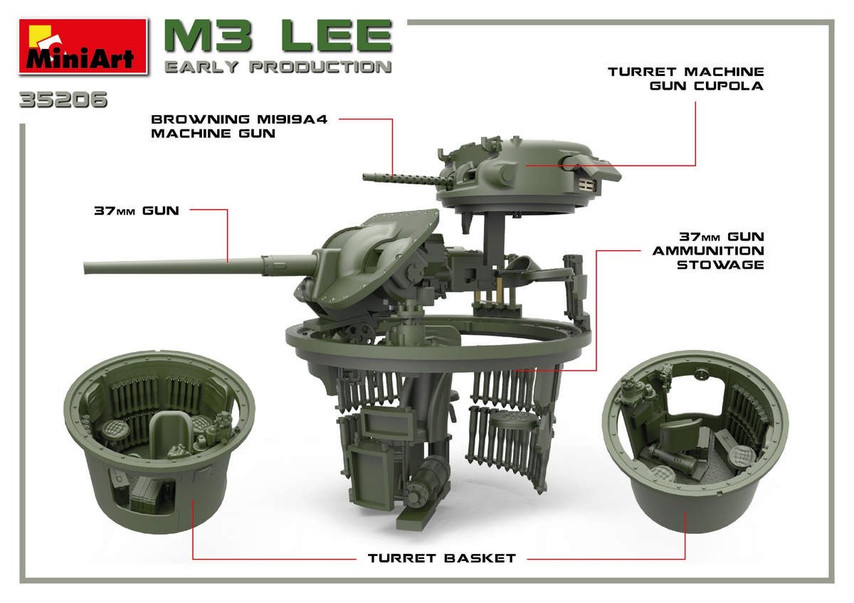 Miniart 35206 M3 Lee première production avec intérieur 1/35 – Bild 6