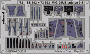 Eduard SS593 MiG-29UB Izdelye 9.51 TROMPETTE 1/72