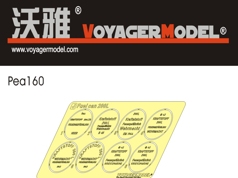 Couvercles de fûts de carburant allemands de 200 L, modèle Voyager PEA160, Seconde Guerre mondiale, échelle 1/35