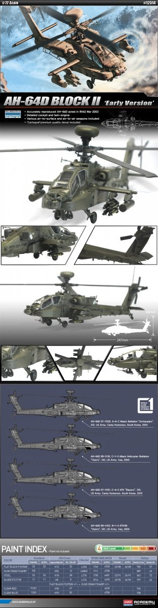 Academy 12514 AH-64D BLOCK II Version initiale 1/72 – Bild 2