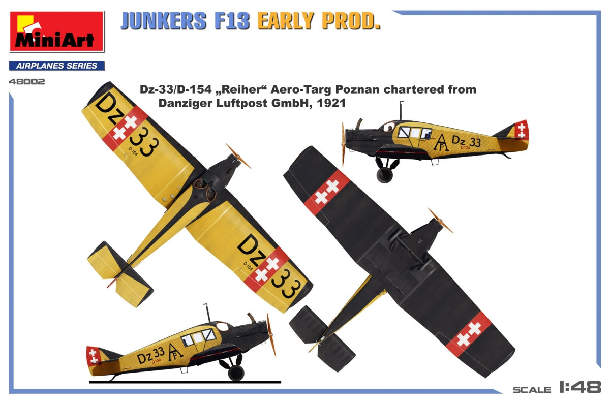 MiniArt 48002 JUNKERS F13. PREMIÈRE PRODUCTION 1/48 – immagine 23