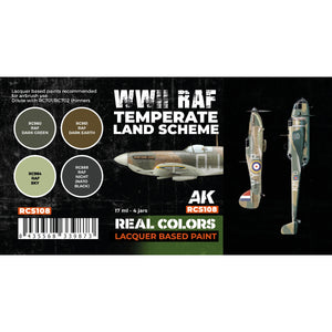 AK Interactive RCS108 WWII RAF Temperate Land Sche 4x17ml – image 2