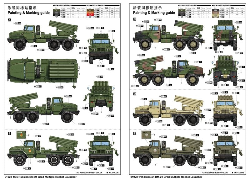 Trumpeter 01028 Lance-roquettes multiple russe BM-21 Grad 1/35 – image 3