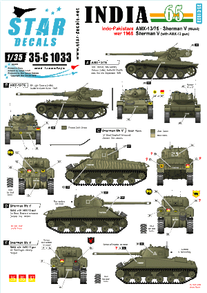 Star Decals 35-C1033 Inde 1965 1/35