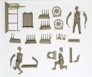 Copper State Models F32-006 Équipe de ravitaillement du personnel d&amp;#39;aérodrome allemand avec chariot 1/32 – Bild 5