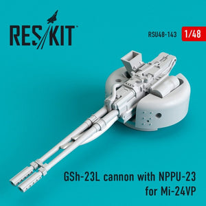RESKIT RSU48-0143 Canon GSh-23L avec NPPU-23 pour Mi-24VP 1/48