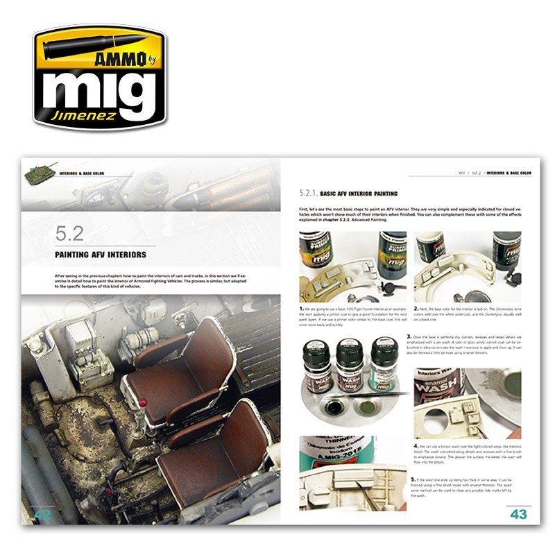 Ammo of Mig Jimenez 6201 ENCYCLOPÉDIE DES TECHNIQUES DE MODÉLISME – VÉHICULES BLINDÉS VOLUME 2 – PEINTURE INTÉRIEURE ET BASES DE LA PEINTURE (Polonais) – immagine 5